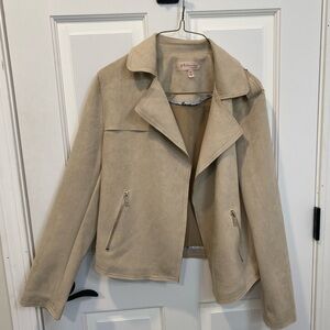 Philosophy Cream Faux Leather Jacket
